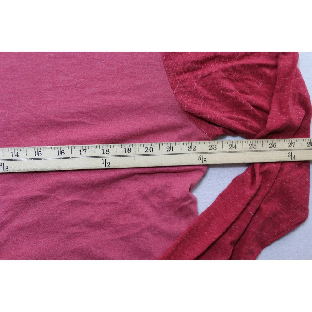 Old Navy Henley Top Womens Extra Large Red Excellent Long Sleeve Colorblock
